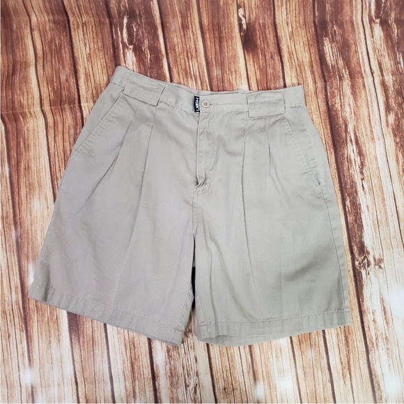 VINTAGE 90’s Keen High Rise Pleated Khaki Shorts Unisex - Picture 12 of 12